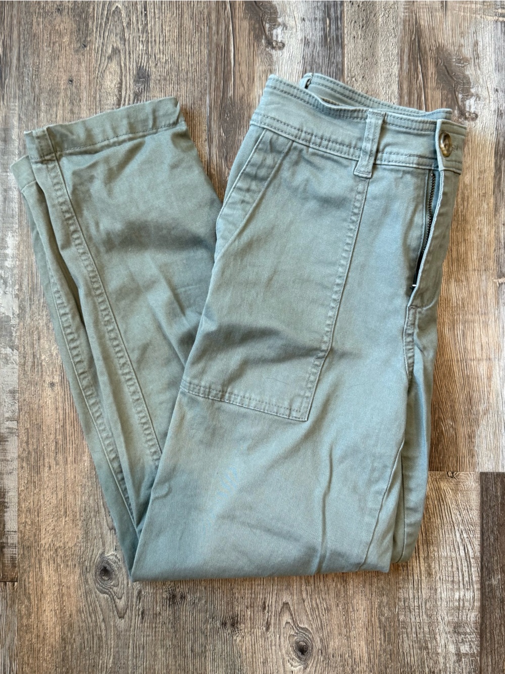 Stretchy Cargo Pants - Olive